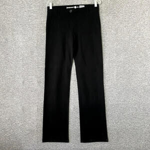 Betabrand Women's Size Medium Petite Black Straight Leg Rayon Stretch Dress Pant